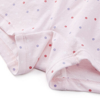 PurCotton 全棉时代 2000256901 少女针织平角裤 (140/70、紫色波浪+粉底波点、2件装)