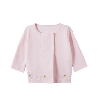 PurCotton 全棉时代 2000252801 婴儿针织提花外套 73/48(建议6-12个月) 粉