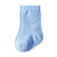 PurCotton 全棉时代 幼儿男款菱形格提花袜 (天蓝+蔚蓝、13cm 建议2-3岁、男)