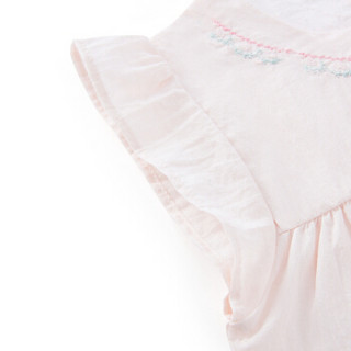 PurCotton 全棉时代 2000225802 女童梭织圆领短袖套装
