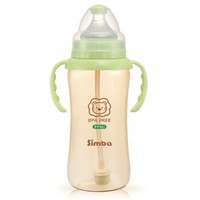 小狮王辛巴 婴儿奶瓶ppsu奶瓶 宽口径防胀气宝宝奶瓶吸管奶瓶 360mL 绿色