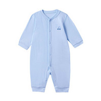 PurCotton 全棉时代 婴儿针织高支纱连体衣 (天蓝、59/44(建议0-3个月)、1条装)