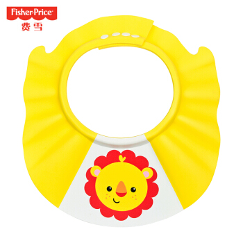 Fisher-Price Fisher Price）婴幼儿洗头帽浴帽防水护耳儿童洗发帽宝宝洗澡洗头神器可调节黄色