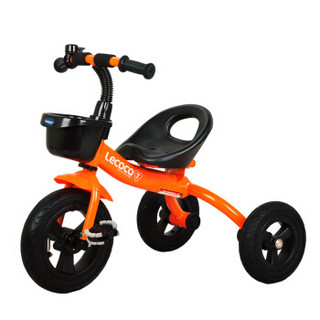 乐卡（Lecoco）儿童三轮车 避震脚踏车 三轮儿童车 乐卡童车 瑞奇免充气钛空轮 宝丽橙