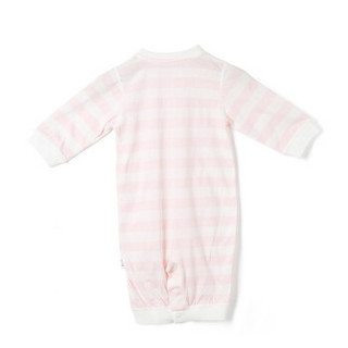 PurCotton 全棉时代 婴幼儿针织妙妙衣 (胡萝卜兔子+粉白条纹、66/44(建议3-6个月) 、2条装)