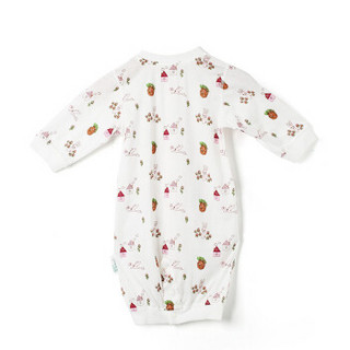 PurCotton 全棉时代 婴幼儿针织妙妙衣 (胡萝卜兔子+粉白条纹、66/44(建议3-6个月) 、2条装)