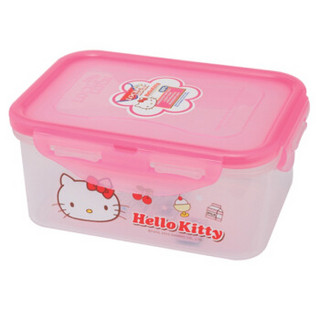 LOCK&LOCK 乐扣乐扣 HELLO KITTY HPL811-KT 密封型塑料带盖保鲜盒 (粉色 、600ml)