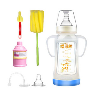 IVORY 爱得利 JDT-02 玻璃婴儿奶瓶 (240ml、套装、玻璃、宽口径)