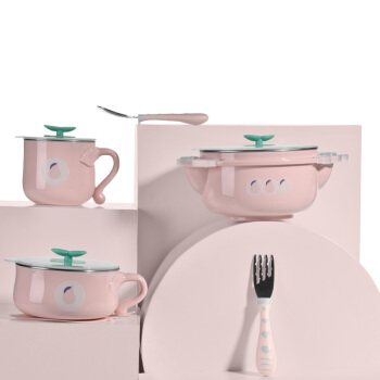 BabyCare 3880 儿童餐具辅食碗 (5件套、草莓款)