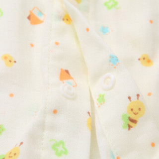 PurCotton 全棉时代 婴幼儿纱布哈衣 (黄底蜜蜂、80/48 建议12-18个月、1条装)