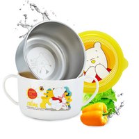 Disney 迪士尼 维尼可分离儿童不锈钢饭碗 (单个装、白色、550ml)