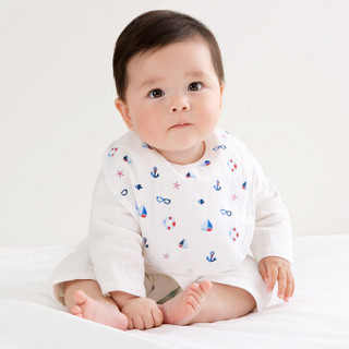 PurCotton 全棉时代 婴幼儿纱布口水兜 (22*30cm、帆船泳圈+鲸鱼、2条装)