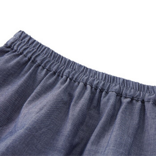 PurCotton 全棉时代 女童梭织牛津纺短裙 (深蓝、130/56 建议8-9岁、1条装)