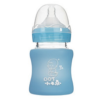 DOT 小不点 新生儿感温玻璃奶瓶 (宽口径、玻璃、120ml、蓝色)