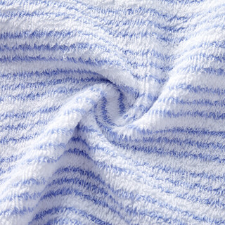 PurCotton 全棉时代 纱布毛圈素色面巾 蓝色条纹 (34*76cm)