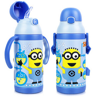 MINION MADE 小黄人 宝宝真空保温水壶套装 送杯绳 (400ML、蓝色)