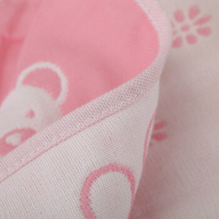 欧育 婴儿浴巾 粉色小熊 (140cm*70cm)