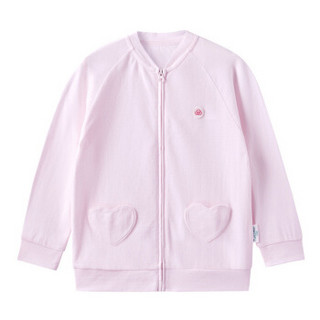 PurCotton 全棉时代 女童针织长袖防蚊衣 (粉色、130/60)