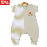 Nan ji ren 南极人 婴儿短袖分腿睡袋 (XL、米绿)