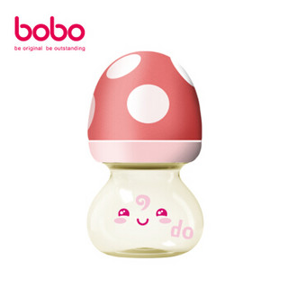 bobo 乐儿宝 宽口径玻璃奶瓶 (80ml、红色)