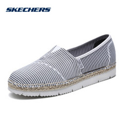 Skechers 斯凯奇 女鞋新款轻质一脚套 清新简约懒人休闲鞋 734334 白色/灰色/WGY 36