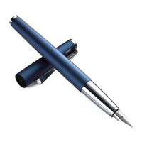 德国进口 凌美(LAMY)钢笔签字墨水笔Studio演艺礼品笔 蓝杆EF尖成人学生练字钢笔(德国银灰环保盒装)