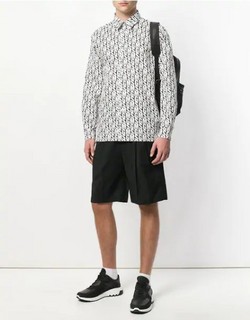 MSGM 男士logo印花衬衫