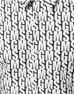 MSGM 男士logo印花衬衫