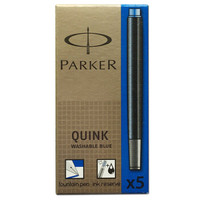 PARKER 派克 钢笔墨水芯 出水流畅书写顺滑蓝色5支装