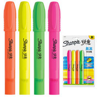 京东PLUS会员：Sharpie 锐意 荧光笔 果冻四色粉+黄+橙+绿 吸塑4支装 *8件