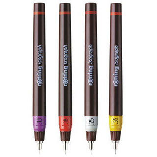 rOtring 红环 补充墨水式针笔 (棕色、单支装、0.18mm)