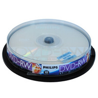 飞利浦（PHILIPS）PH DVD-RW  可擦写空白刻录光盘光碟 可重复刻录 10片装DVD刻录盘