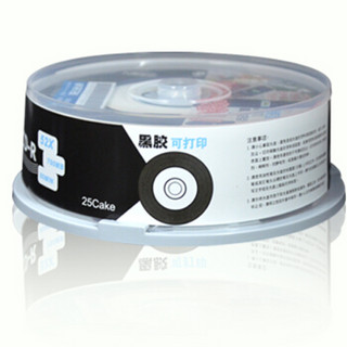 铼德（RITEK）CD-R空白光盘/刻录盘 52速700M 台产 黑胶小圈可打印 桶装25片