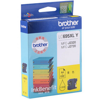 兄弟（brother）LC695XL Y 黄色墨盒（适用于 兄弟MFC-J2720、MFC-J2320）