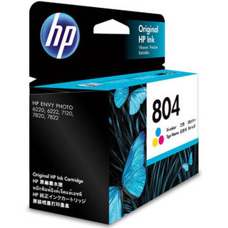 HP 惠普 T6N09AA 804 彩色墨盒（适用于HP ENVY Photo 6220/HP ENVY Photo 6222 ）