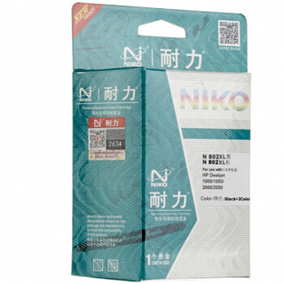 niko 耐力 N 802 黑色+彩色 大容量墨盒套装 (黑色、通用耗材、套装)