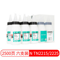 niko 耐力 N TN2215/2225 墨粉 6支装 (通用耗材、黑色、超值装/大容量)