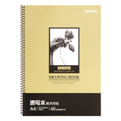 deli 得力 7696-C 素描本 A4 40张 *3件