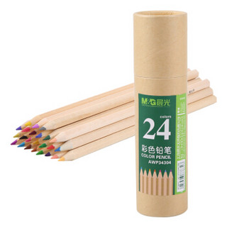 M&G 晨光 AWP34304 原木质彩色铅笔 24色/筒