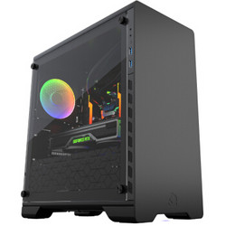 普力魔（MetallicGear）410黑色 V2强化散热 钢化玻璃RGB版mATX电脑铝机箱