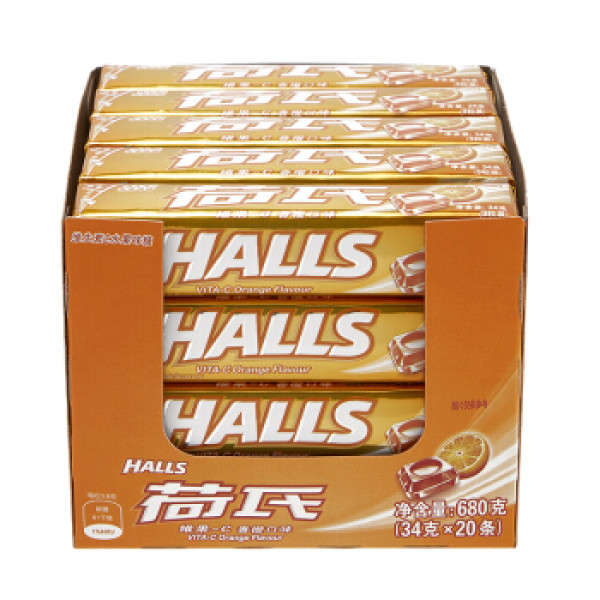 【halls/荷氏糖果】halls 荷氏 薄荷糖 (680g,香橙味)【报价 价格