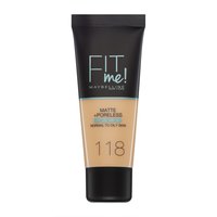 MAYBELLINE 美宝莲 FIT ME系列定制柔雾粉底液 #118Light Beige 欧版 30ml