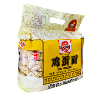 农家御品 鸡蛋面570g*1袋非油炸健康早餐面10块面饼广东波纹火锅面