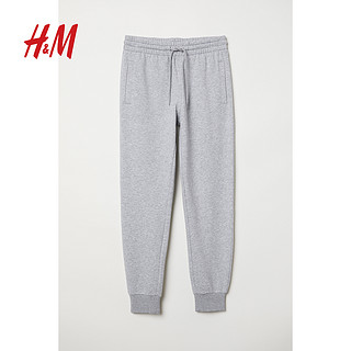 H&M 0636586 男士抽绳休闲裤 (混浅灰色、S)