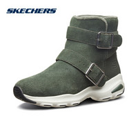 Skechers斯凯奇女鞋新款时尚简约保暖中靴 绒里轻便休闲鞋 49706 橄榄色/OLV 38.5 (橄榄色/OLV、38.5)