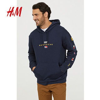 H&M 0648414 男士卫衣 (混浅灰色、XS)