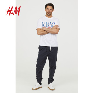 H&M 0673707 男士休闲长裤 (米黄色、S)