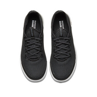 Skechers斯凯奇女鞋新款简约低帮健步鞋 网面休闲运动鞋 15596 黑色/BLK 35.5