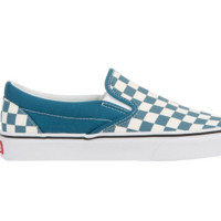 VANS 范斯 Classic Slip-on 中性休闲运动鞋 VN0A38F7U79 棋盘格绿白 44