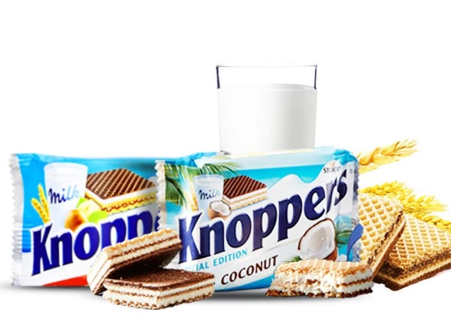 ALDI 奥乐齐 knoppers 椰子威化饼干 25g*8袋 